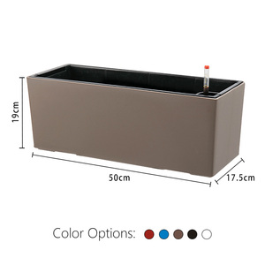 Brice giardinaggio autoinnaffiatura vaso di fiori montaggio a parete Macetas Auto Riego all'ingrosso decorativo in plastica vetrata appeso scatola di fiori - Product Image 4