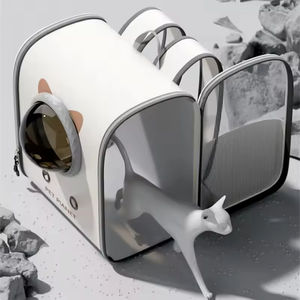 Mochila Transportadora para Mascotas, Gatos y Perros Pequeños, Impermeable, Resistente, Transpirable, con Bolsillos Dobles, Cierre de Cremallera, Correas Acolchadas Cómodas, para Exteriores - Product Image 4