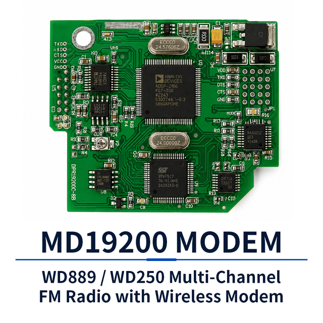 Industrial Wireless Data Radio Modem Multi Channel FM Transceiver Serial Communication WD889 WD250