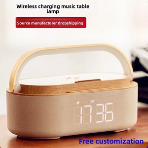 Haut-parleur multifonction 6-en-1 avec chargeur sans fil, réveil de chevet, support de téléphone, <span class=keywords><strong>radio</strong></span> et veilleuse - Product Image 2