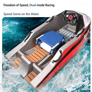 Go-Kart Elettrico Acquatico per Adulti, Mini Motoscafo ad Alta Velocità, Barca per Drifting con Batteria 72V, Velocità 35-48KM/H, Capacità di Carico 150KG - Product Image 3