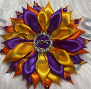 Écharpes et bonnets personnalisés du Conseil National des Femmes Noires (CNFN) en violet et <span class=keywords><strong>blanc</strong></span>, écharpes et bonnets tricotés d'hiver 1935 - Product Image 4