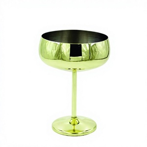 Copa de champán de lujo de acero inoxidable para Bar, fiesta, boda, copa de vino, copa de champán dorada a precio mayorista - Product Image 1
