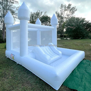 Château sautant <span class=keywords><strong>avec</strong></span> toboggan et <span class=keywords><strong>piscine</strong></span> <span class=keywords><strong>Maison</strong></span> de rebond <span class=keywords><strong>pour</strong></span> l'extérieur Château blanc - Product Image 2