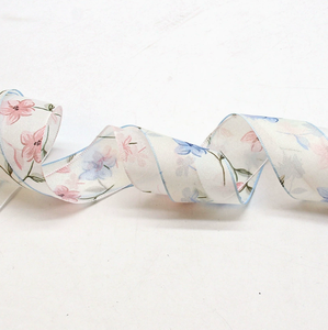 4cm Chinese style metallic printed chiffon <b>ribbon</b> hair accessory for DIY bow tie <b>ribbon</b> flower bouquet tying <b>ribbon</b> - Product Image 2
