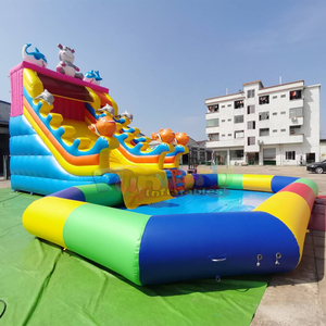 Parque acuático inflable gigante para exteriores con piscina, casa de brinco húmeda comercial, parque acuático inflable para adultos. - Product Image 2