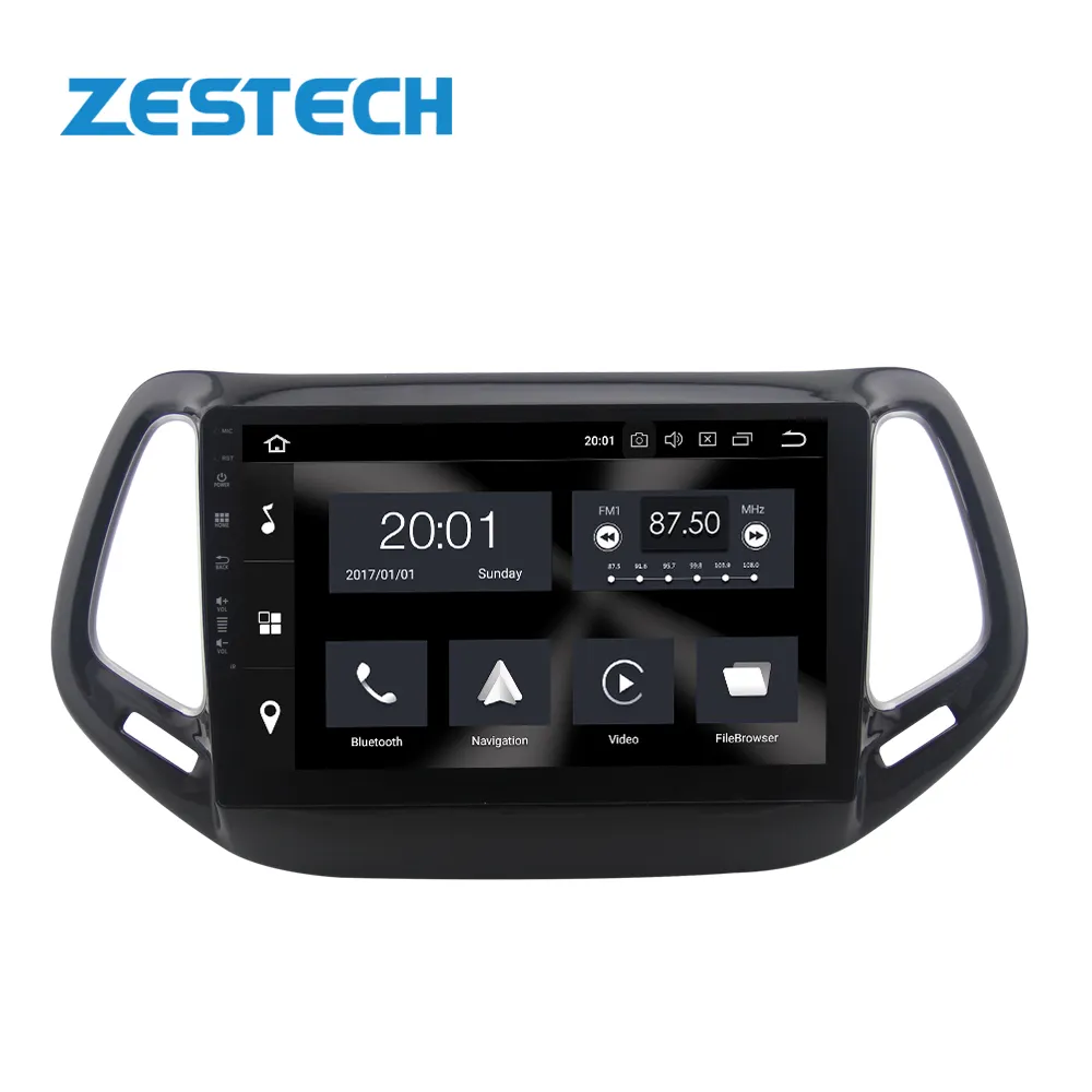 10.1 "PX5 PX6 Android 12 lecteur multimédia de voiture Navigation GPS pour JEEP boussole 2017 autoradio wifi DVR USB GPS