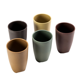 Yicai-<span class=keywords><strong>maceta</strong></span> de plástico para decoración de escritorio, moderna, redonda, ligera, de <span class=keywords><strong>pie</strong></span> alto, suave - Product Image 1
