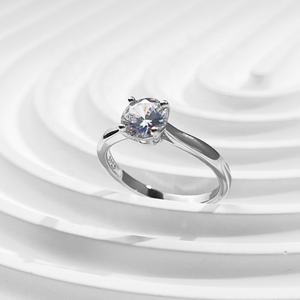 Yüksek kaliteli el işi doğal taş yüzük 925 gümüş basit Vintage nişan düğün söz prenses kesim elmas fiyat - Product Image 4