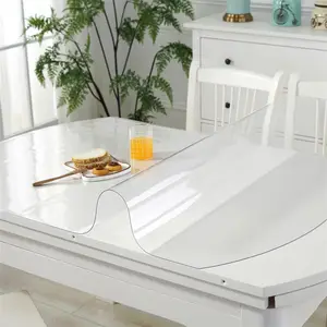पेशेवर स्पष्ट पीवीसी नरम चादर दौर टेबल मेज़पोश पारदर्शी लचीला प्लास्टिक शीट
