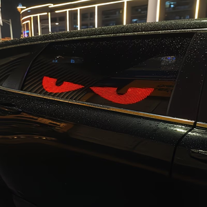 12V voiture camion diable yeux lumière Flexible LED panneau de signalisation APP personnaliser LED signe affichage intelligent LED écran voiture oeil Led panneau matriciel - Product Image 2