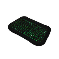 Keyboard nirkabel T18 bluetooth 2.4GHz, keyboard nirkabel Mini layar sentuh penuh plug and play portabel