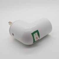 Convertisseur de douille de lampe LED intelligente GU10 vers E27, prise murale à vis en plastique, interrupteur de veilleuse, compatible UE/US, garantie 1 an