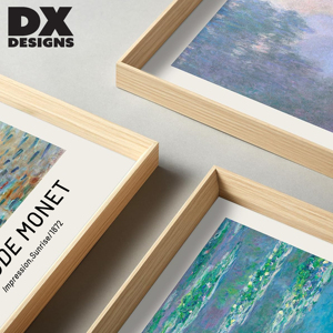 Lot de 3 tableaux encadrés 30x40 cm Claude Monet, <span class=keywords><strong>Impression</strong></span> Sunrise, Nénuphars, impressions sur toile pour salon, chambre, décoration intérieure - Product Image 3