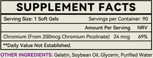Kapsul Softgel Chromium Picolinate 200mcg 90 Kapsul Label Pribadi Tersedia untuk Kadar Gula Darah - Product Image 2