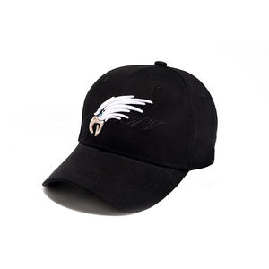 Nouvelle Casquette de Baseball Unisexe Ajustable à 6 Panneaux en PVC, Série Black Eagle, Visière Courbe, Broderie, Boucle Métallique, Pour Toutes Saisons - Product Image 2