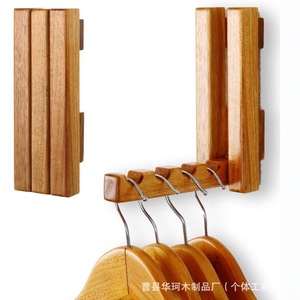 Wooden Wall Mounted Coat Hooks Solid Wood 4 Hooks For Entryway Bedroom Living Room <b>Clothes</b> <b>Storage</b> Rack Durable - Product Image 1