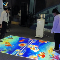Système de projection au sol portable SAIO tout-en-un avec écran pour salle de sport, jeu interactif avec projecteur