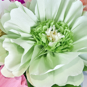 DAMAI grandes fleurs en papier Pastel fête arc-en-ciel décorations de fleurs artisanales pour la fête du printemps mariage décor d'<span class=keywords><strong>anniversaire</strong></span> en plein air - Product Image 2