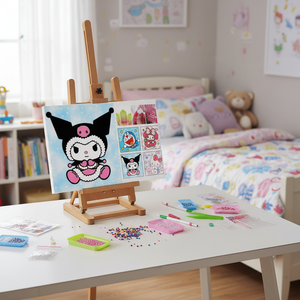 Kit per Pittura Diamante 175x175cm Stile Classico e Cartoonesco con 6 Pezzi in Confezione Convenienza per Bambini e Uso Domestico, Quadrato Completo - Product Image 3