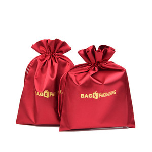 Personnalisé noir rose violet doré sérigraphie feuille chaude personnalisé imprimé <span class=keywords><strong>sac</strong></span> <span class=keywords><strong>de</strong></span> satin - Product Image 1