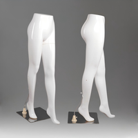 Maniquí de exhibición de media figura para pantalones, modelo de exhibición para escaparates, maniquí de cuerpo inferior femenino para lencería, soporte de exhibición blanco brillante
