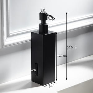 ที่ใส่สบู่ล้างมือสำหรับห้องน้ำในโรงแรมขวดสแตนเลสสีดำทรงสี่เหลี่ยมติดผนังหน้าต่างมองเห็นภาพสำหรับใช้ในห้องน้ำ - Product Image 4