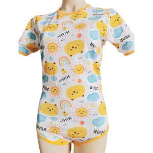 Mono de algodón 95% y elastano 5% para adultos, estampado, con <span class=keywords><strong>manga</strong></span> corta y broches en la entrepierna, ideal como pijama para mujer. - Product Image 5