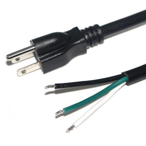 125V 15A 標準米国（USA）3ピンプラグ 6フィート ヘビーデューティー NEMA 5-15P - 裸線端子 家電・コンピューター電源コード - Product Image 2