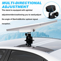 Support à ventouse miniature pour antenne Starlink Mini |   Tête sphérique 360° en plastique portable