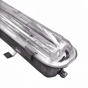 PC Cover Stainless Steel Fluorescent Light Fitting Led IP65 Tri防水36W T8 Tube Waterproof Lamp Fixtures