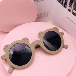 Newest Lovely Hot Selling <b>Cute</b> Boys Girls Children Sunglasses <b>Bear</b> Shaped Frame Sunglasses UV400 Round Kid Sunglasses 2021 - Product Image 6