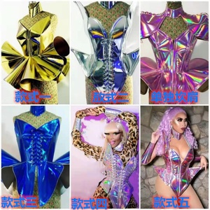 Costume da Palcoscenico in Poliestere con Laccatura Iridescente Laser per Gruppi di Danza, Tour Commerciali, Cantanti Femminili - Product Image 2