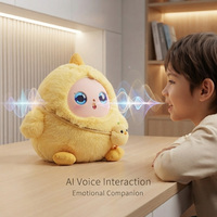 Boneka AI Pintar Terbaru dengan Mata LED Emosional dan Asisten AI Berbicara Multi-Bahasa, Mainan Boneka AI untuk Anak-Anak dengan Aplikasi