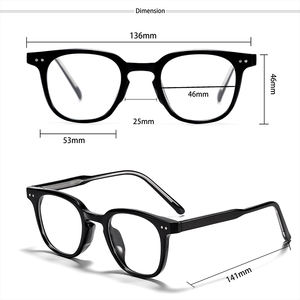 Vente en gros de montures optiques HBK de style <span class=keywords><strong>GM</strong></span>-Filtrage de la lumière bleue à monture noire-OEM unisexe prêt à la prescription - Product Image 4