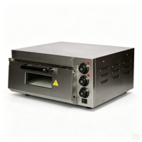 Nouveau four à pizza professionnel électrique commercial en acier inoxydable à un ou deux niveaux avec affichage LED et protection contre la surchauffe