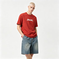 T-shirt de sport en maille gaufrée AMLClever, nouvelle collection été, tissu texturé, manches courtes, hauts uniques, streetwear décontracté, t-shirts unisexes