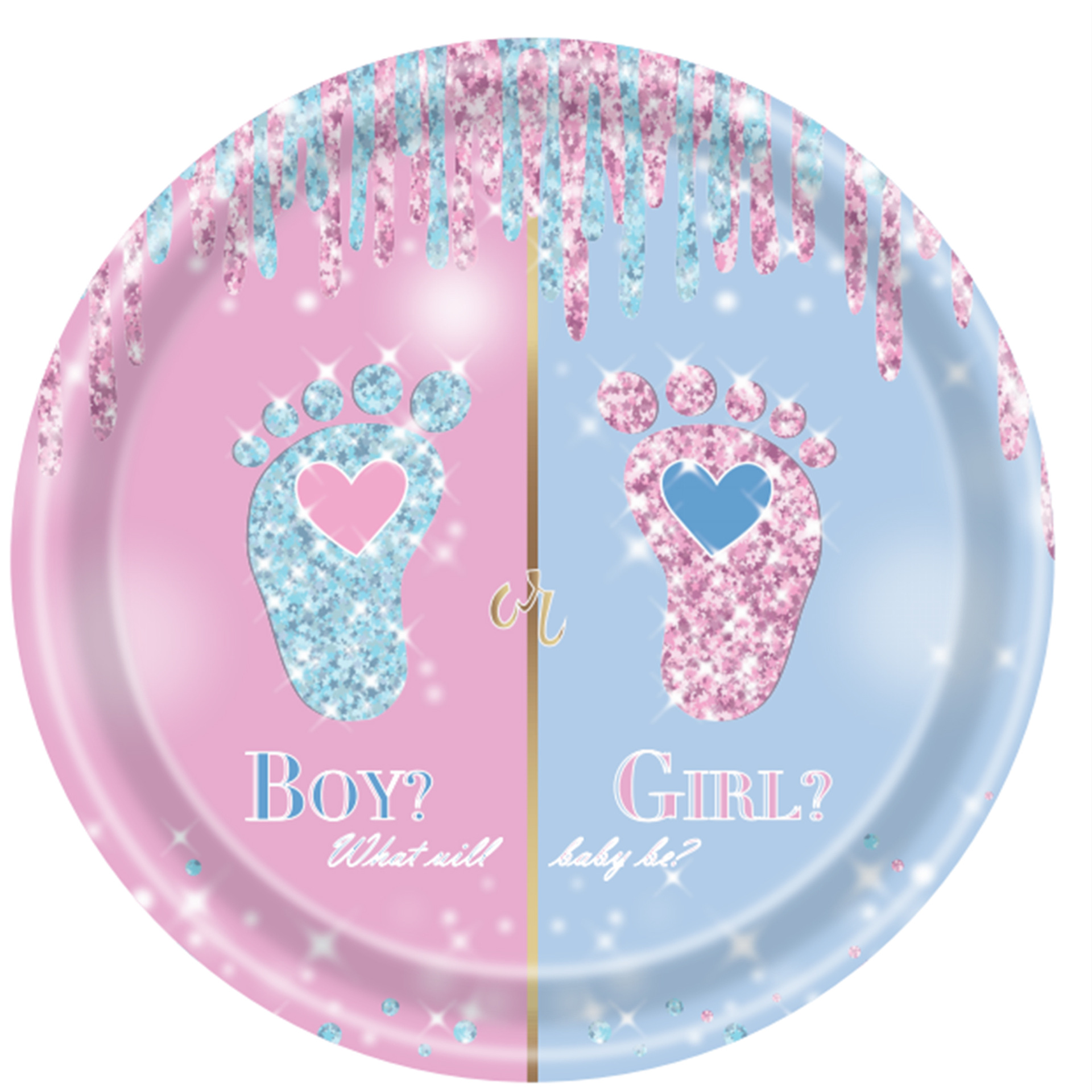 blu rosa 9 pollici * 24 pezzi