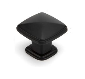 Poignées de meuble noires WEKIS, 4 pouces, pour tiroirs et armoires, quincaillerie de commode noire, minimalistes, carrées, à trou unique, en fer - Product Image 3
