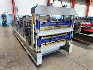 Machine de formage à froid de tôles trapézoïdales à 3 couches 840 900, machine de fabrication de tuiles en acier coloré, découpe PLC sur mesure - Product Image 3