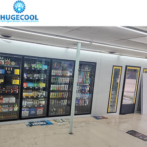 ห้องเย็นแบบเดินเข้าได้ Beer Cave สำหรับส่งไปยังสหรัฐอเมริกา พร้อมประตูโชว์สินค้า 10 บาน - Product Image 5