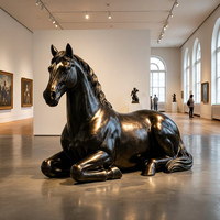 Statue de cheval à col arqué en bronze sur mesure - Moulage à la cire perdue sur mesure avec patine antique appliquée à la main, sculpture en bronze