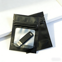 Pochette Doypack Haute Barrière avec Fenêtre Transparente et Fermeture Zip Refermable pour Câbles de Données, Écouteurs et Accessoires 3C