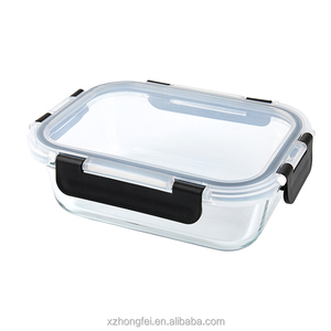 Heated Microwave Dishwasher Safe Airtight Glass Meal Prep Containers with Plastic Snap-Lock Lid for <strong>Kitchen</strong> Food <strong>Storage</strong> - Product Image 6