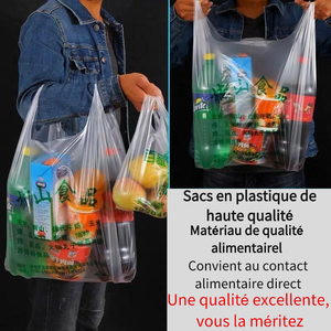 Wegwerp LDPE T-shirt tassen voor supermarkten & retail, op maat bedrukt met logo voor boodschappen & promotie - Product Image 4