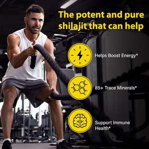 Supplément de bonbons en or Shilajit naturel certifié GMP 3000 mg Prend en charge l'immunité et l'endurance Logo personnalisé d'usine OEM - Product Image 2
