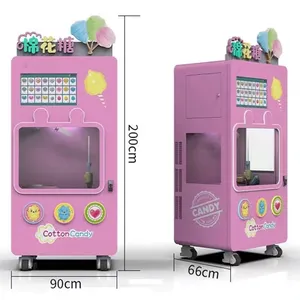 حلوى القطن الجديدة العديد من التصاميم صانع الخطمي التجارية التلقائي آلة بيع حلوى القطن