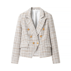 SHENZHU Set donna 2 pezzi 2025 stile moda <span class=keywords><strong>Sub</strong></span> Suit Vintage giacca a maniche lunghe cappotto donna + Shorts gonne abito <span class=keywords><strong>da</strong></span> donna - Product Image 2