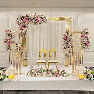 Wholesale Gold Wedding <strong>Arch</strong> <strong>Metal</strong> Background Backdrop Stand Flower <strong>Frame</strong> for Event Party Used Stage Decoration - Product Image 5