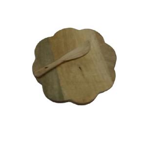 Tabla para picar madera con forma de flor, embalaje ambiental, con Mango, queso, cantidad de tiempo, pieza de plomo, venta directa de fábrica - Product Image 1